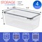 Sorbus Large Food Storage Containers - Pack of 4 with Air Tight, Four-Way Snap Lids